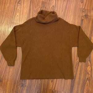 Free People Women’s Turtleneck Sweater in Rich Brown